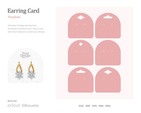 Template For Earring Cards